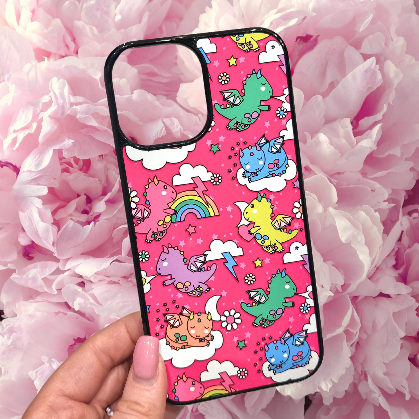 Cute Pink Kawaii Dragon Phone Case