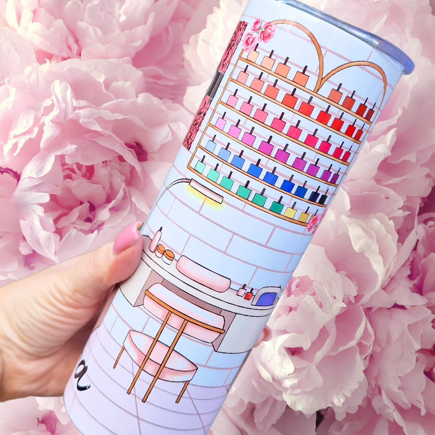 Nail Tech Dolly 20oz Tumbler With Logo