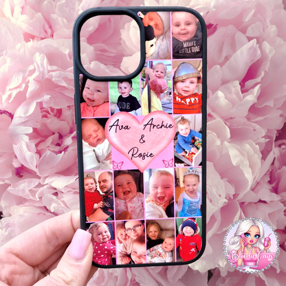 Heart Collage Name Phone Case