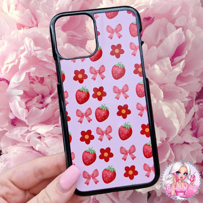 Pink Cherry Strawberry Bow Phone Cases