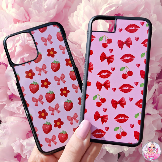 Pink Cherry Strawberry Bow Phone Cases