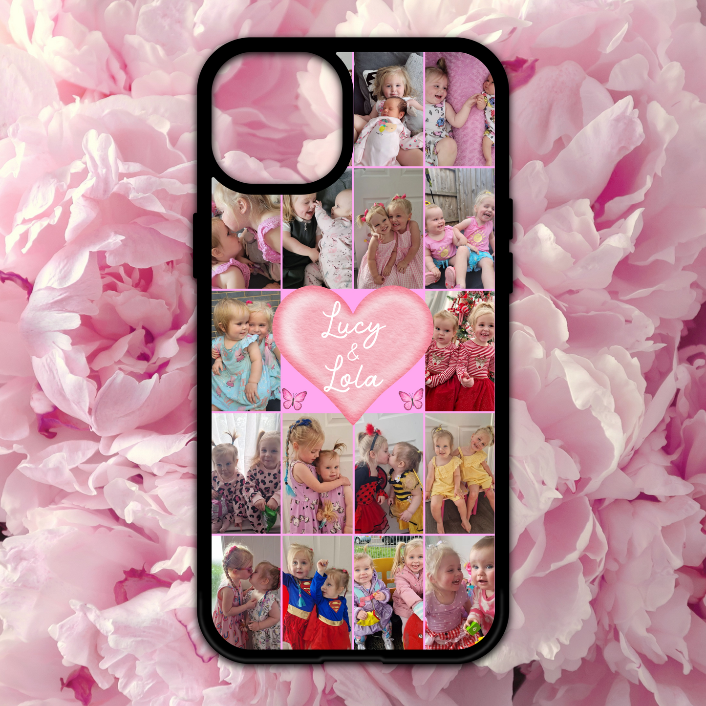 Heart Collage Name Phone Case