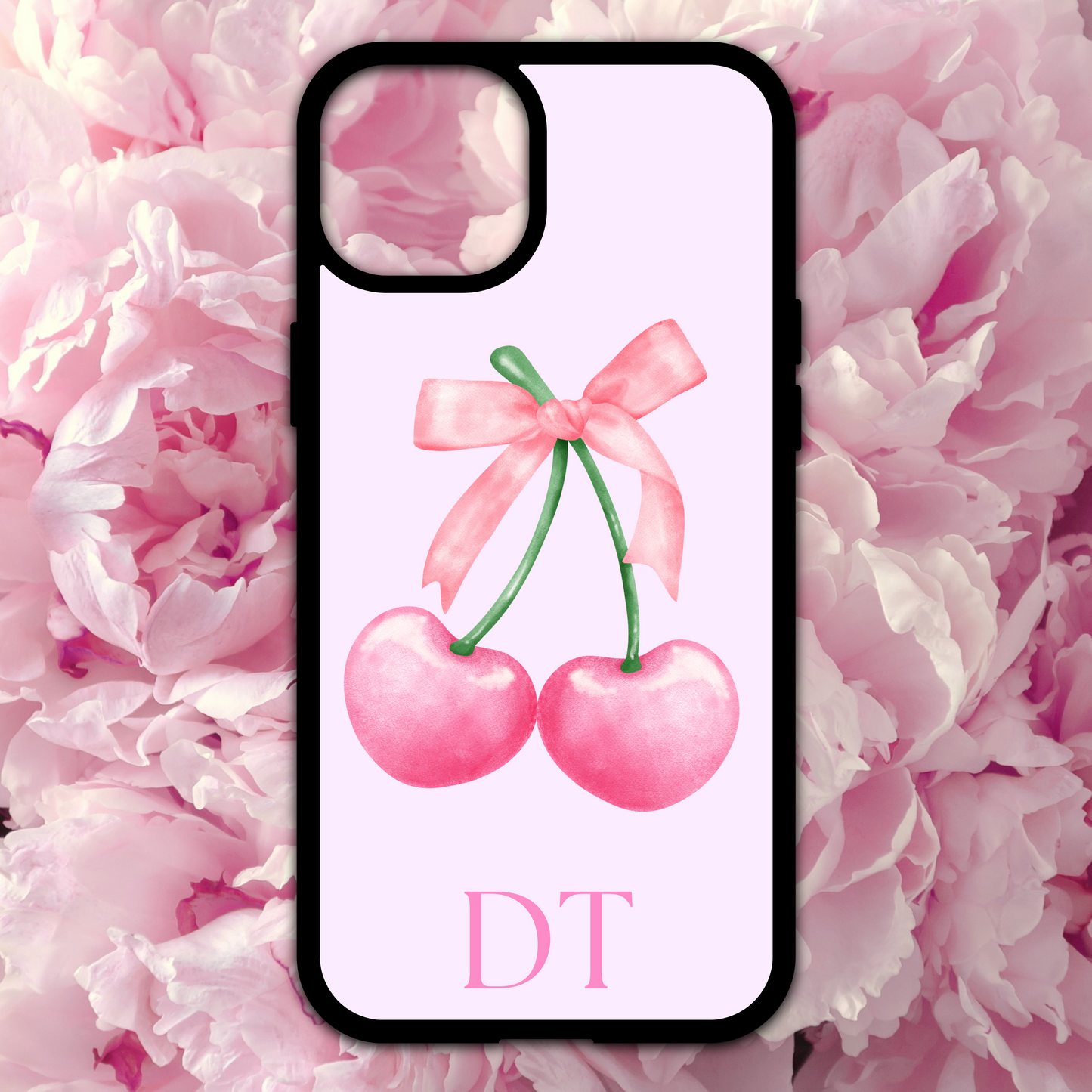 Heart Cherry Bow Coquette Phone Case