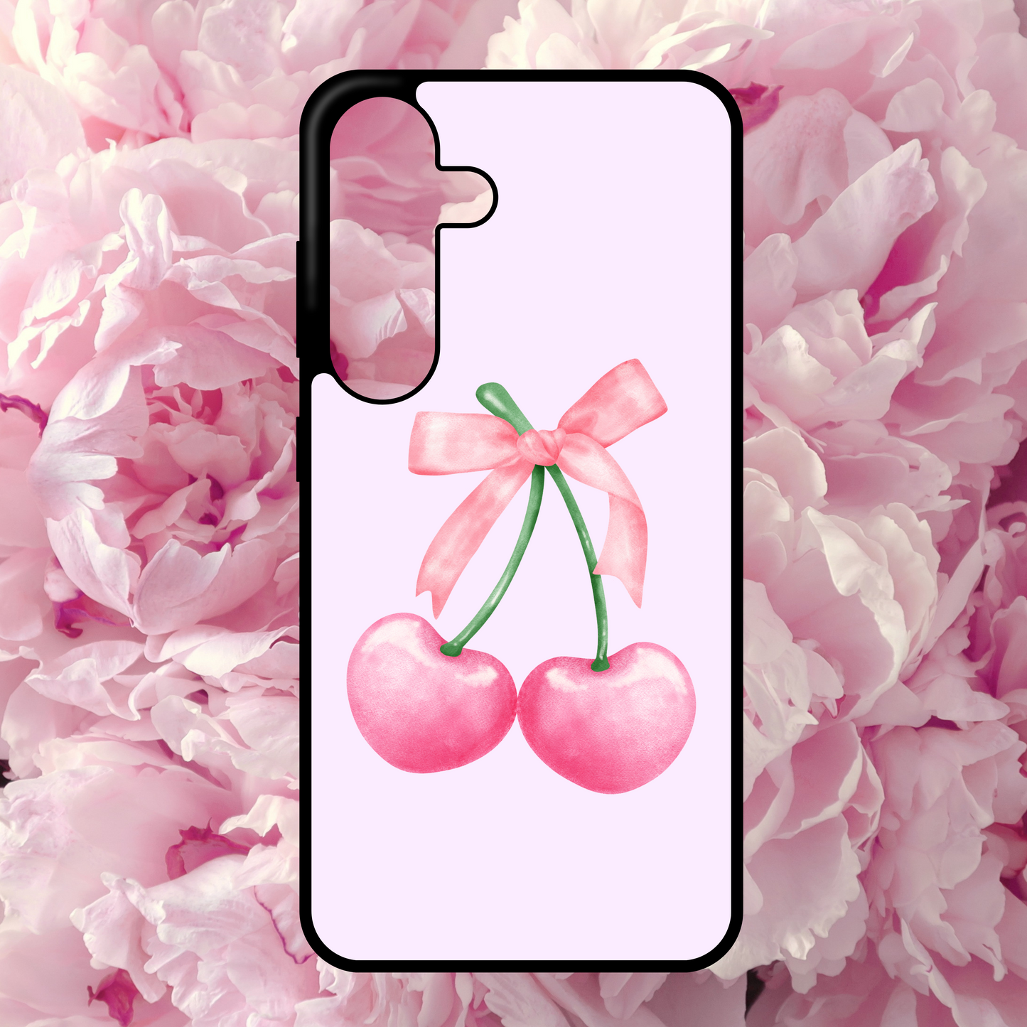 Heart Cherry Bow Coquette Phone Case